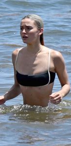 Olivia Dunne in a Black Bikini