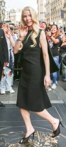 Anya Taylor-Joy in a Black Dress