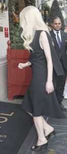 Anya Taylor-Joy in a Black Dress