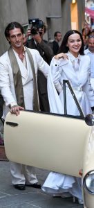 Dove Cameron in a White Ensemble