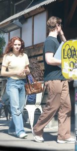Joey King in a Beige Polo