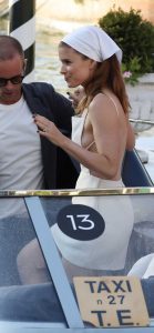 Kate Mara in a White Mini Dress