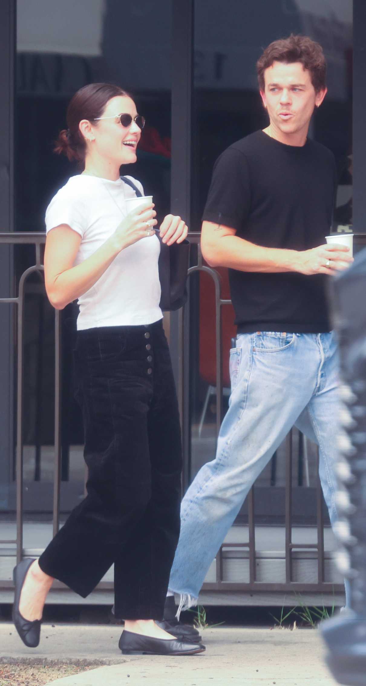 Lucy Hale in a White Tee