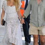 Sydney Sweeney in a White Lace Dress Was Seen Out with Scooter Braun During the 83rd Venice International Film Festival in Venice 09/04/2026