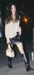 Ana de Armas in a Beige Blouse