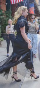 Florence Pugh in a Black Dress