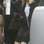 Hilary Duff in a Black Adidas Sneakers Arriving at Burn Gym in Studio City 10/12/2026