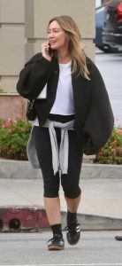 Hilary Duff in a Black Adidas Sneakers