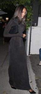 Jasmine Tookes in a Black Dress