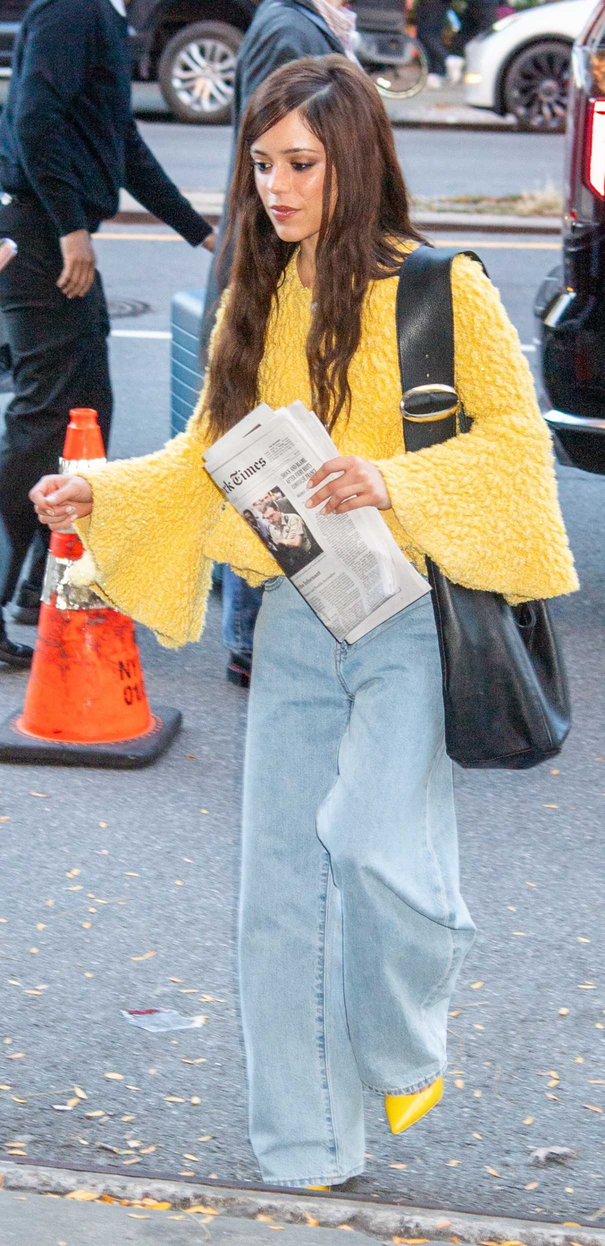 Jenna Ortega in a Blue Jeans