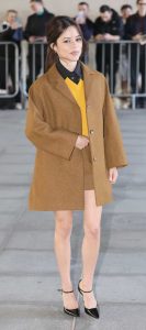 Jenna Ortega in a Tan Coat