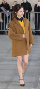 Jenna Ortega in a Tan Coat