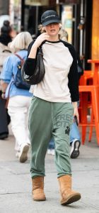 Jennifer Lawrence in a Black Cap