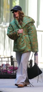Jennifer Lawrence in a Black Cap