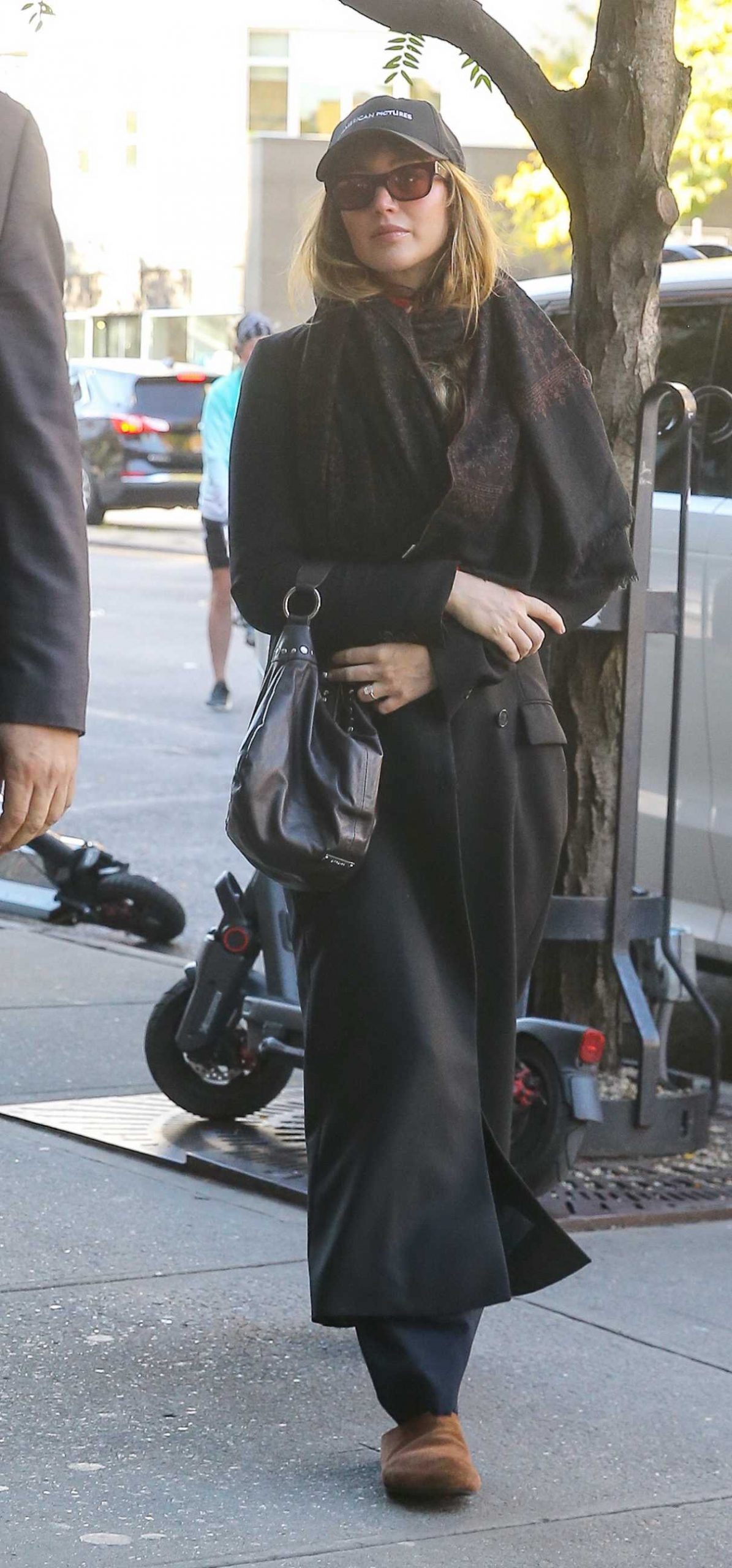 Jennifer Lawrence in a Black Coat