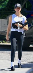 Jessica Alba in a Black Cap