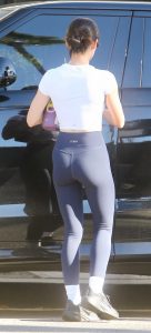 Lucy Hale in a Black Sneakers