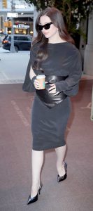 Mikey Madison in a Black Dress