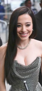 Mikey Madison in a Silver Dress